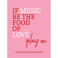 Zitat Shakespeare Musik Essen Liebe Spielen Sie Auf GroßEr Leinwanddruck 46X61Cm