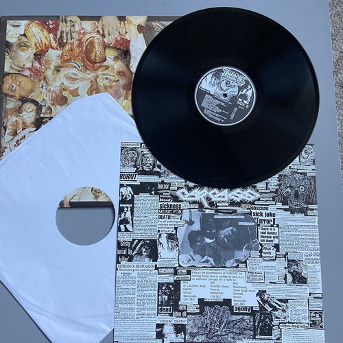 Carcass Vinyl Lp Reek Of Putrefaction - 1988 UK 1st Press with Insert EX/EX - Picture 3 of 9