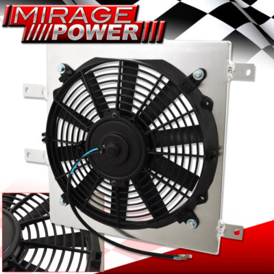 Aluminum Radiator 12'' Slim Fan Shroud For 1990-1993 Acura Integra DA9 DB Manual