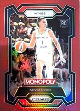 2024 Prizm Monopoly WNBA - Red Prizms #22 Sevgi Uzun RC - /99 - Dallas Wings