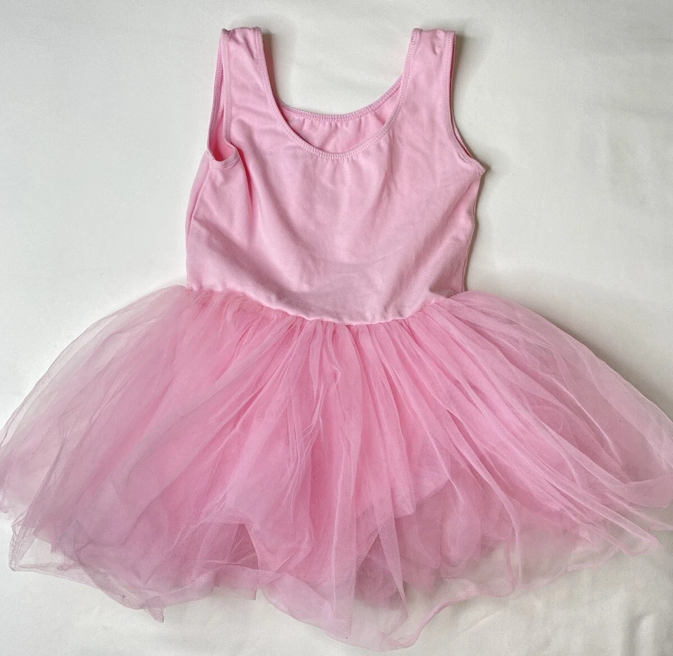 Disney Store M 7/8 Pink Princess Tulle Tutu Leotard Dress Rapunzel Belle Jasmin - Image 3 of 3
