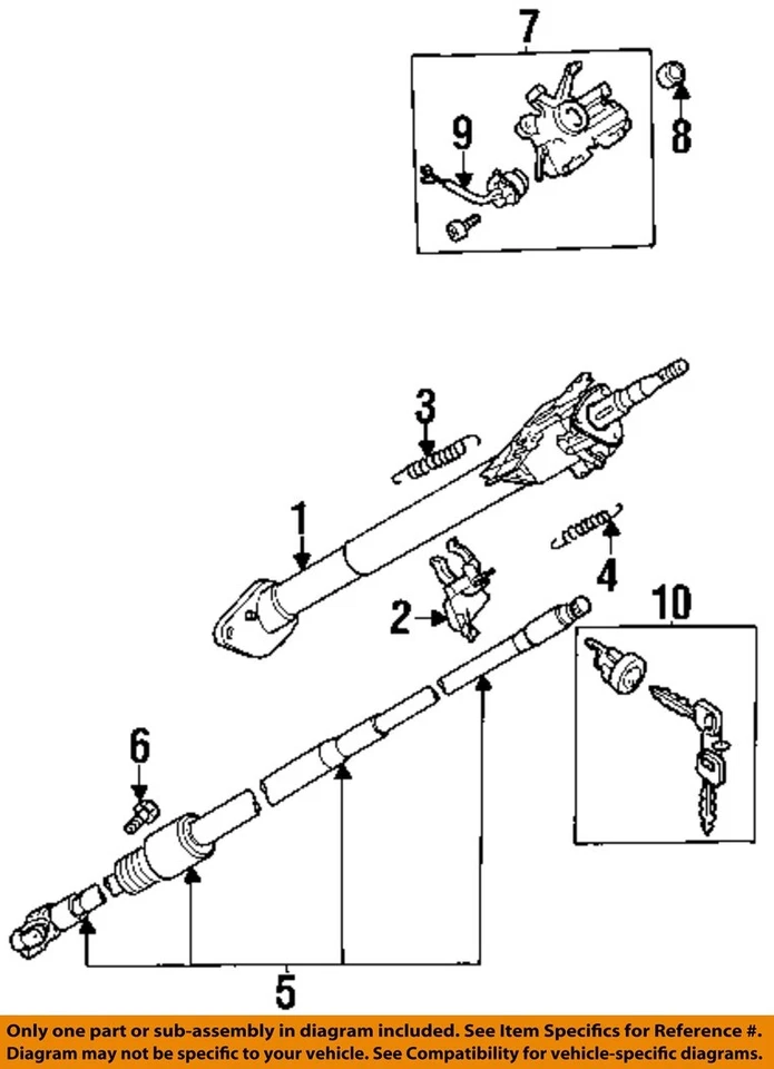 Used Ignition Switch fits: 1999 Isuzu VEHICROSS from 5/95 AT Grade A - Image 3 of 4