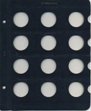 Whitman Classic Blue Coin Album Blank Page 30mm Openings New Free US Shipping