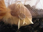 Lady’s Fascinator Hat With 925 Silver & Real Gemstone By W C Hyde Hand Made #56