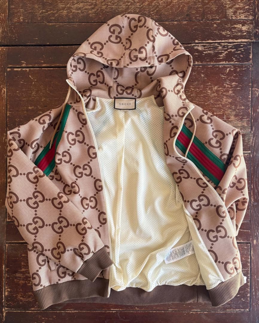 GUCCI Jumbo GG Full Zip Hoodie Jacket 713974 XJETI image 5