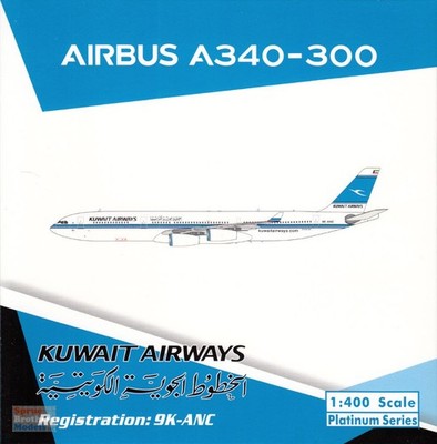PHX11864 1:400 Phoenix Model Kuwait Airways Airbus A340-300 Reg #9K-ANC