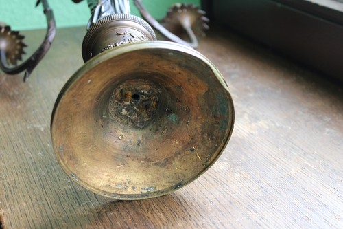 Große Antike Bronze Messing Leuchter Römerin 19.Jh. - Bild 11 von 12