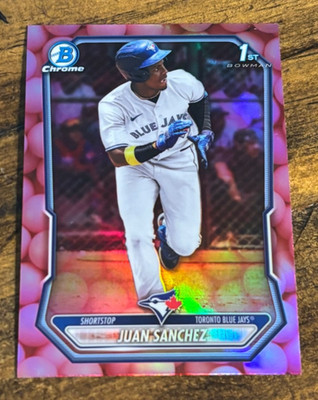 Juan Sanchez 2026 Bowman Chrome  1st Bubblegum Snack Pack Refractor - SSP