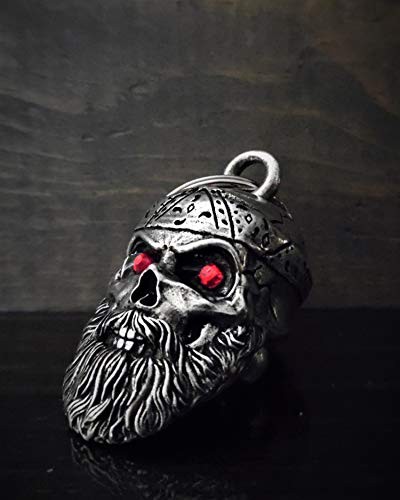  - Old School Biker Diamond Skull Bell Motorcycle Biker Bell Accessory or Key 