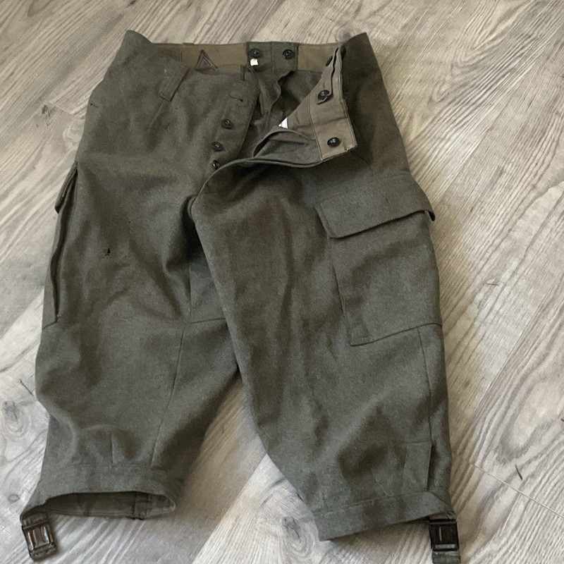 Vintage S. Feuchter Ringelai Wool Military Field Trousers
