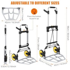 150Kg Sackkarre Klappbar Transportkarre Stapelkarre Alu Grundplatte Stabil