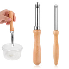 2PCS Clay Hole Cutters Straw Puncher Set Stainless Steel Pottery Tool with Handl