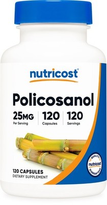 Nutricost Policosanol 25mg, 120 Capsules - Gluten Free and Vegetarian Friendly