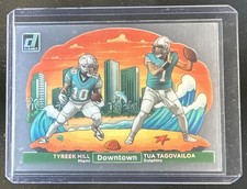2024 Panini Clearly Donruss Tyreek Hill Tua Tagovailoa Downtown Duos SP #7