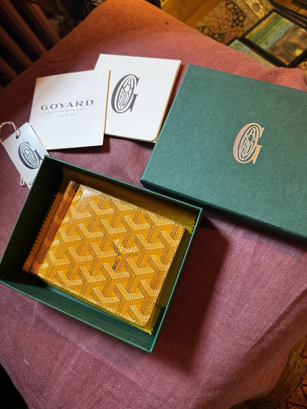 GOYARD ‘Saint-Thomas’ Bill Fold (Wallet + Money Clip) EXCELLENT & AUTHENTIC