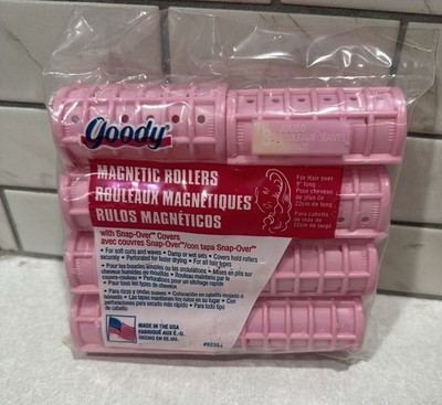 Goody Magnetic Rollers 8 jumbo rollers w/snap-over covers new in bag -22 Preown