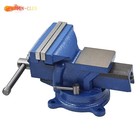 5" Heavy Duty Bench Vise with Anvil Swivel Table Top Clamp Locking Base