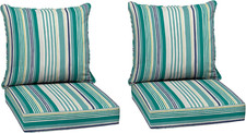 Arden Outdoor Deep Seat Cushion Set 2-Pack , 24 in X 24 In, Weather-Proof, Rain