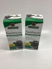 Lot of 2 Nature's Answer Sambucus Black Elderberry Supplement 4oz Exp 01/28