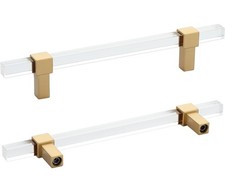 10 Pack Kitchen Cabinet Handles Acrylic Drawer Pulls 5 Inch Center Gold Cabinet