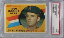 1960 Topps Sport Magazine 1960 Rookie Star Lou Klimchock #137 PSA 7 d7j