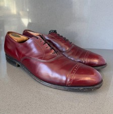 Allen Edmonds Fifth Avenue Burgundy Cap Toe Oxford Dress Shoes Mens 12 D USA