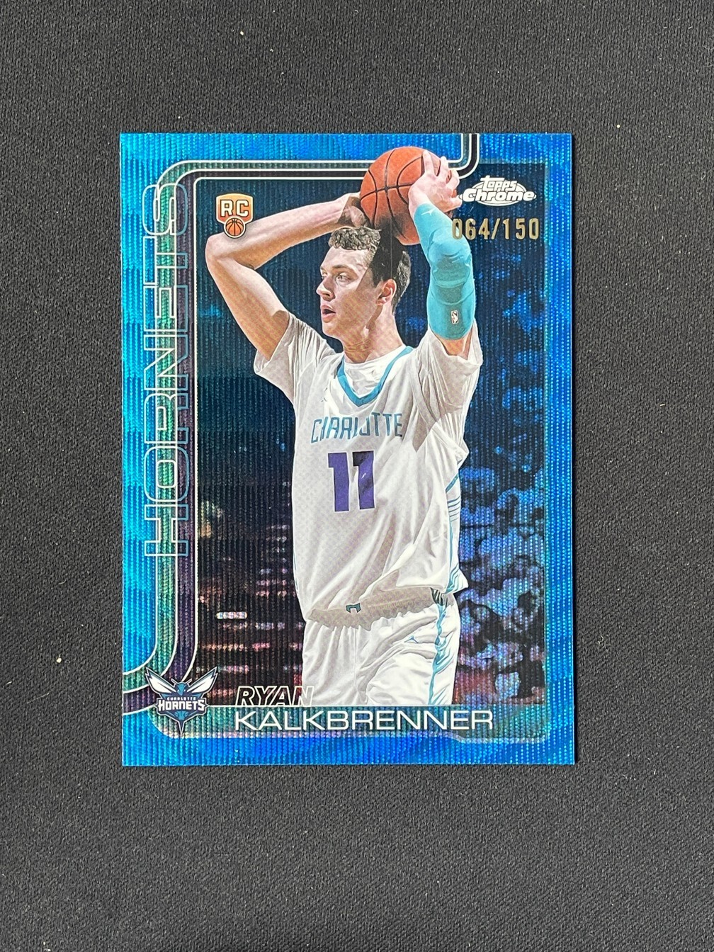 Ryan Kalkbrenner 2025-26 Topps Chrome Blue Wave Refractor RC 064/150 #284
