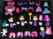 Lot Minnie Mouse Dress Up Doll Disney Bow-tique Snap N Style Figures Accessories