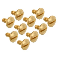 10pcs M4x8.5mm Knurled Thumb Screws Flat Tip Brass Bolts Grip Knobs Fasteners