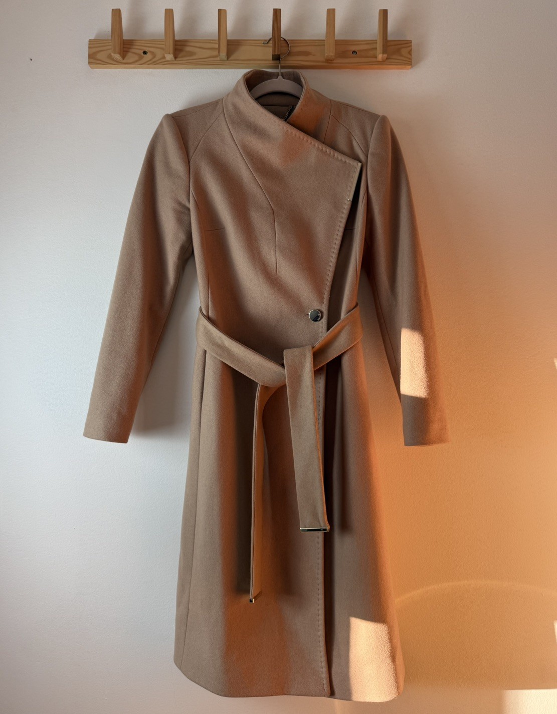 Ted Baker London Size 1 Rose Women’s Coat Camel Cashmere Wool,  Classy