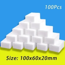 100 PCS Sponge Eraser BULK PACK Melamine Cleaning Foam 3/4" Thick Kitchen Bath