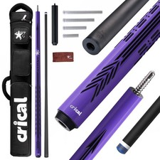 58" Carbon Fiber Pool Cue Stick Set Low Deflection Taper Shaft, 12.5mm Tip,...