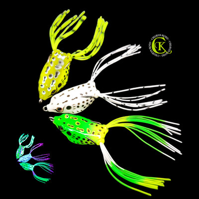3x TopWater UV Frosch Frog Imitate Insekt Wobbler Kunstköder Raubfisch Barsch