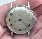 1963 TIMEX Marlin 2010 2263 Silver Tone Vintage Watch Movement 33mm PARTS REPAIR