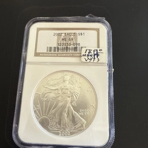 2002 liberty eagle silver NGC MS 69