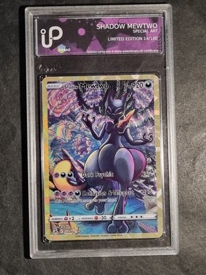 SHADOW MEWTWO - POKEMON - GRAD -NO PSA BGS - LIMITED - 14 OF 100 -CUSTOM - HOLO