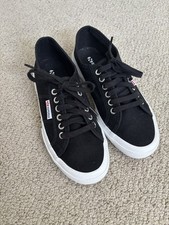 Superga Womens' Black Canvas Sneakers new no box size 39/ 8