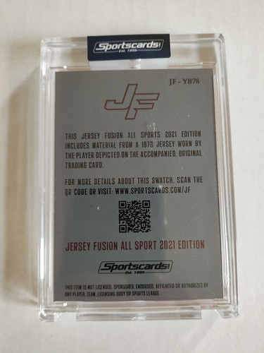 2021 Jersey Fusion Yogi Berra 1/1 #JF-YB78 Game Used Patch Swatch Yankees - Picture 4 of 6