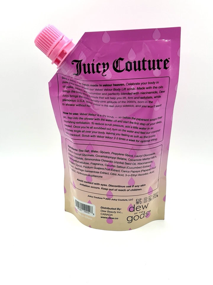 ✨ Esfoliante Dew of the Gods Juicy Couture Velour Body Lift – 200g / 7,05 oz - Imagem 2 de 2