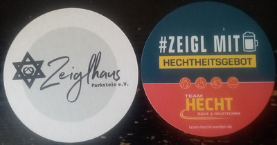 Bierdeckel Zoigl vom Zeiglhaus Parkstein e.V. - Motiv 4: #ZEIGL MIT ...