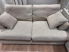 NEXT Stamford Beige 2 Seater Sofa Bed with Memory Foam Mattress, collection only