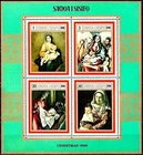 Samoa 1969 Christmas Nativity Paintings by Murillo El Greco Velazquez m/s MNH