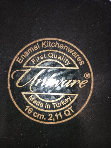 Uniware Enamel Pot Flowers Red 16 Cm 2.11 Quart Made In Turkey Never Used - Picture 10 of 15