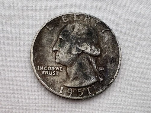 1951 D U.S. Washington Silver Quarter IU-10