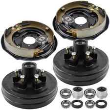 12"x2" Electric Trailer Brake 6-5.5" Hub Drum Kit For 5200-6000 lbs Axle