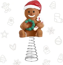 Mini Christmas Tree Topper Small Gingerbread Treetop for Christmas Tree 4 Inc...