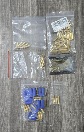 Lot of Battery Gold-Plated Bullet Connector Banana Plugs