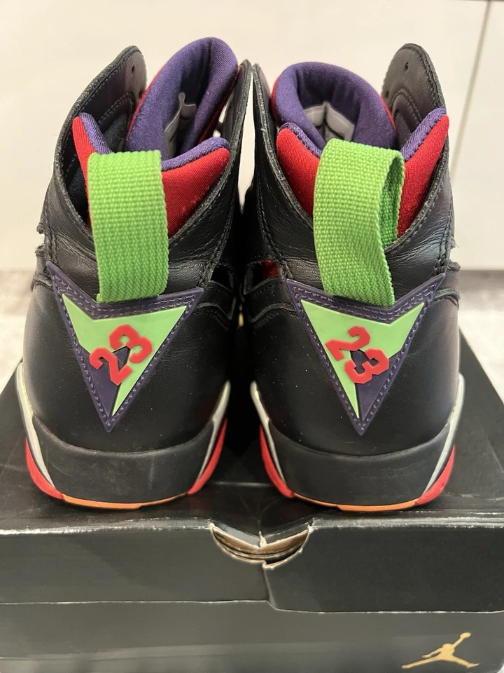 Air Jordan 7 Retro Marvin The Martian (2015) Talla 10.5 Negro Rojo Gris 304775-029 Foto 4 de 4