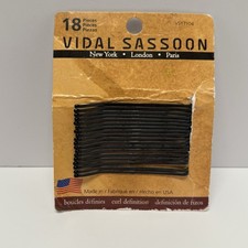 Vintage Vidal Sassoon 18 Large Bobby Pins / Roller Fasteners 17104 USA Made