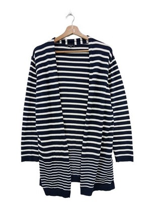 MORE & MORE Cardigan Damen Jacke Gr. DE 38 blau-weiß Casual-Look